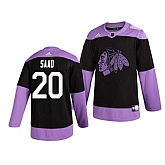 Blackhawks 20 Brandon Saad Black Purple Hockey Fights Cancer Adidas Jersey Dzhi,baseball caps,new era cap wholesale,wholesale hats